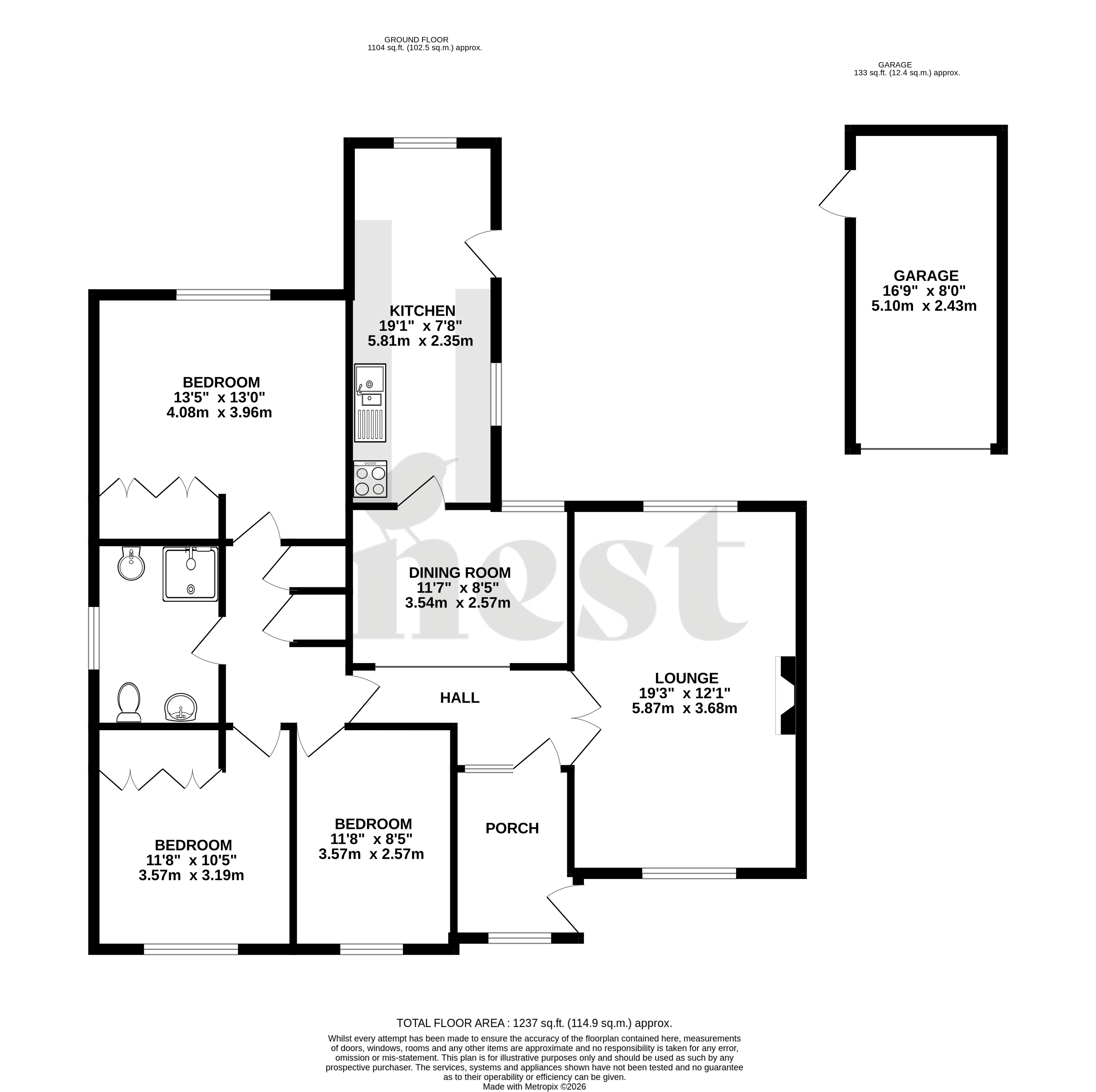 Five Yards, Bishops Lydeard, Taunton, Somerset floor plan