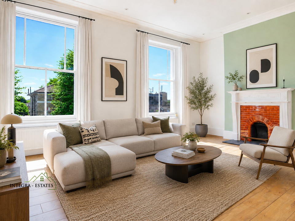 Staged Living room.