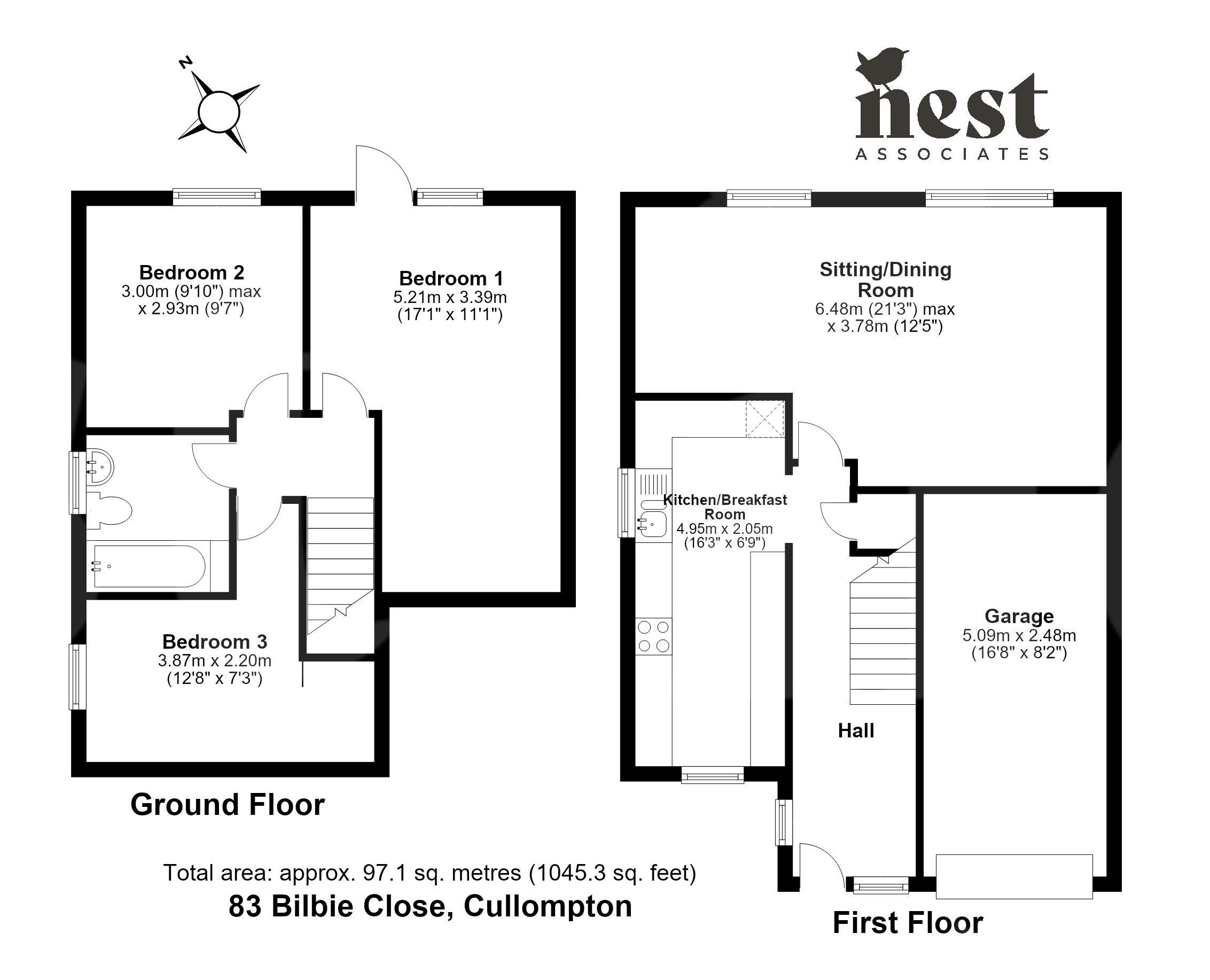 Bilbie Close, Cullompton, Devon, EX15 1LG floor plan